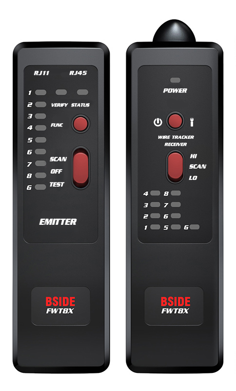 BSIDE FWT8X RJ11/45 Lan Tester Network Cable Tracker Detector Ethernet Phone Wire Locator Finder Telecom Tool Network Lan tester