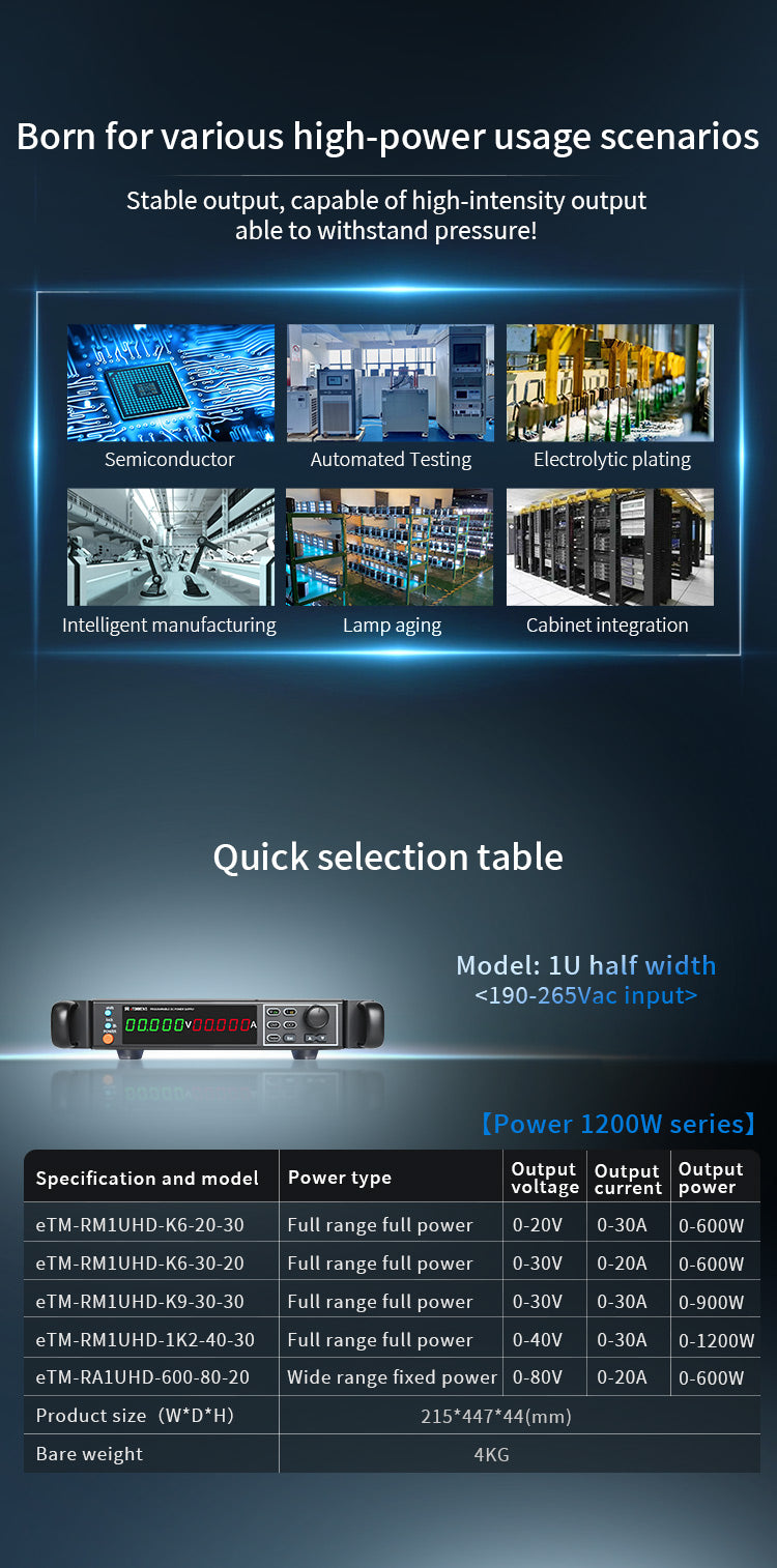 High power supply 1-10KV 6000W high precision calibration power supply standard power supply programmable power supply for laboratory use engineer use maintenance use electrical room use