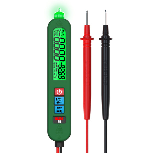 BSIDE Rechargeable Digital Multimeter Test Pen Smart Voltmeter Diode Resistance Continuous Frequency V-Alert Real Time Check Voltage Tester with Protective Case