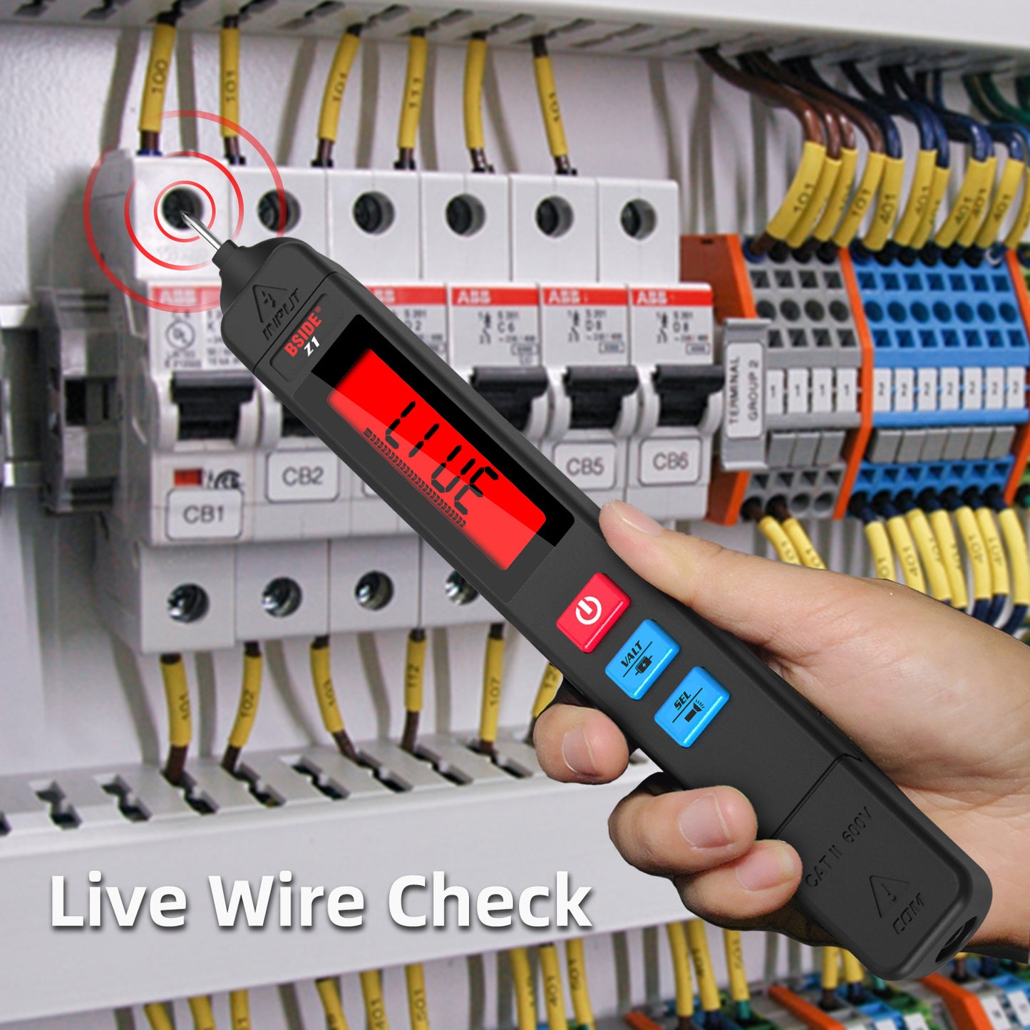 BSIDE Z1 Digital Multimeter Pen Type Smart multitester Auto Range DC AC Voltage Capacitance Ohm NCV Hz Diode Live wire Tester Meter