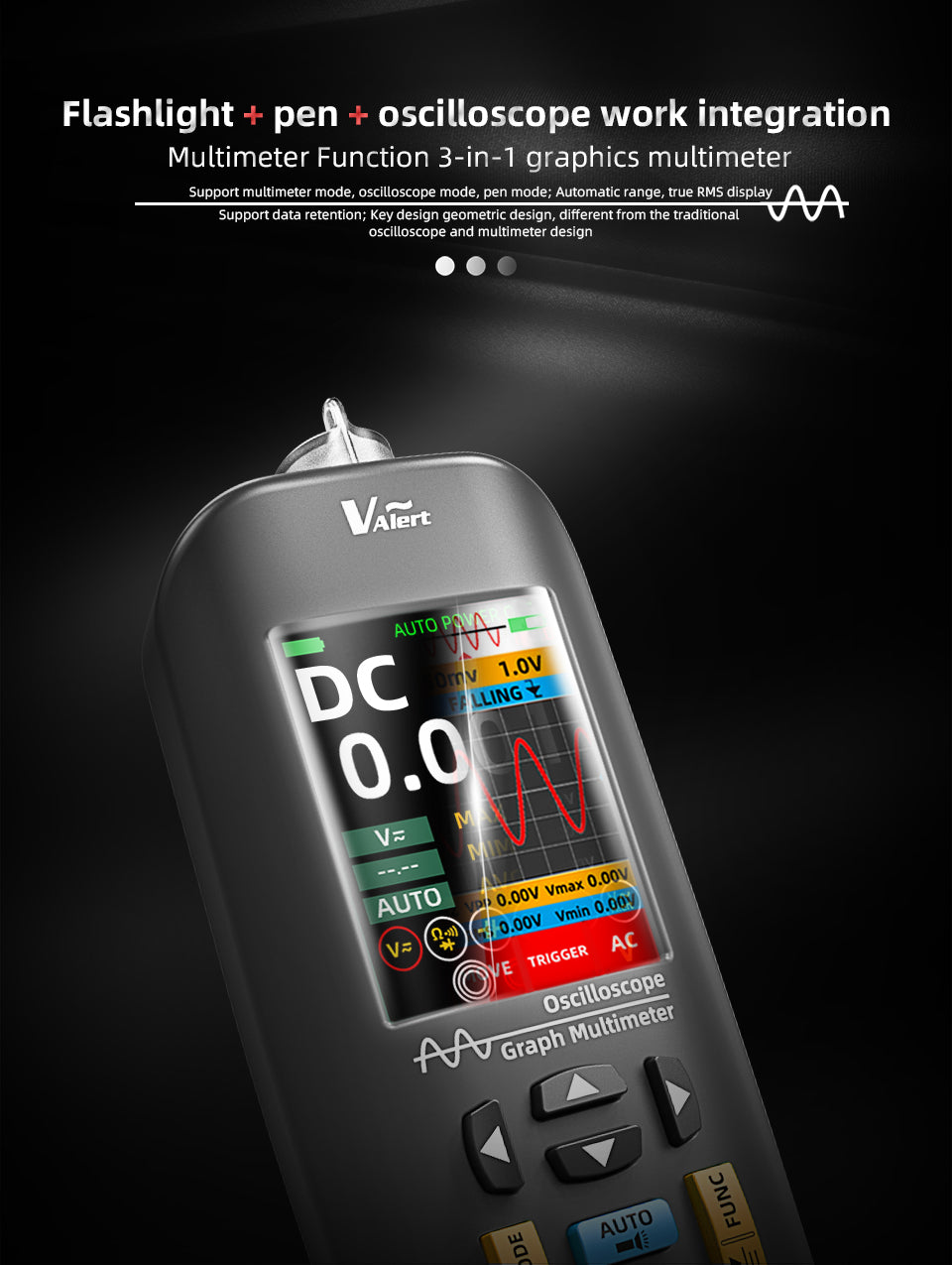BSIDE O1X Handheld Oscilloscope Multimeter Professional Digital Oscilloscope DC AC Voltage Current Capacitor Ohm Diode Hertz Tester