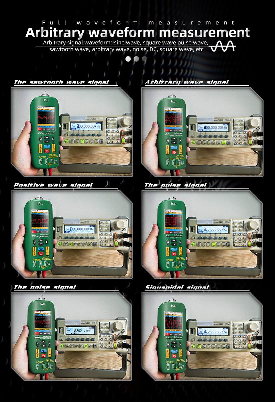 BSIDE O1 Handheld Oscilloscope Multimeter 3-in-1 Multifunctional Signal Digital Waveform Data Storage Multimeter