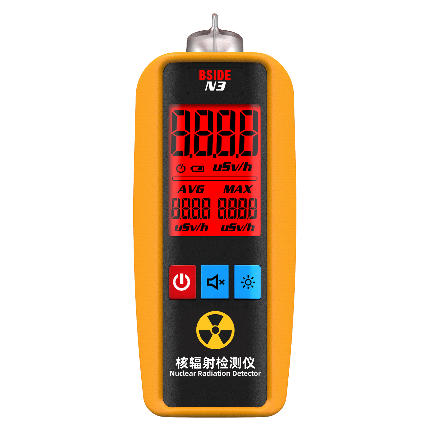 BSIDE Geiger Counter Nuclear Radiation Detector Personal EMF Radiation Dosimeter Portable Beta Gamma X-ray Radioactive Monitor Tester for Lab Sead Food Ocean Medical Industry Marble