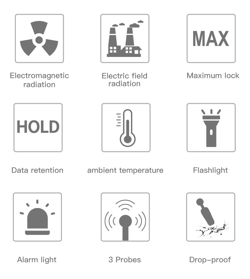 BSIDE EMF Meter Professional Electromagnetic Field Radiation Detector Handheld Radiator Electric Magnetic Dosimeter Geiger Test