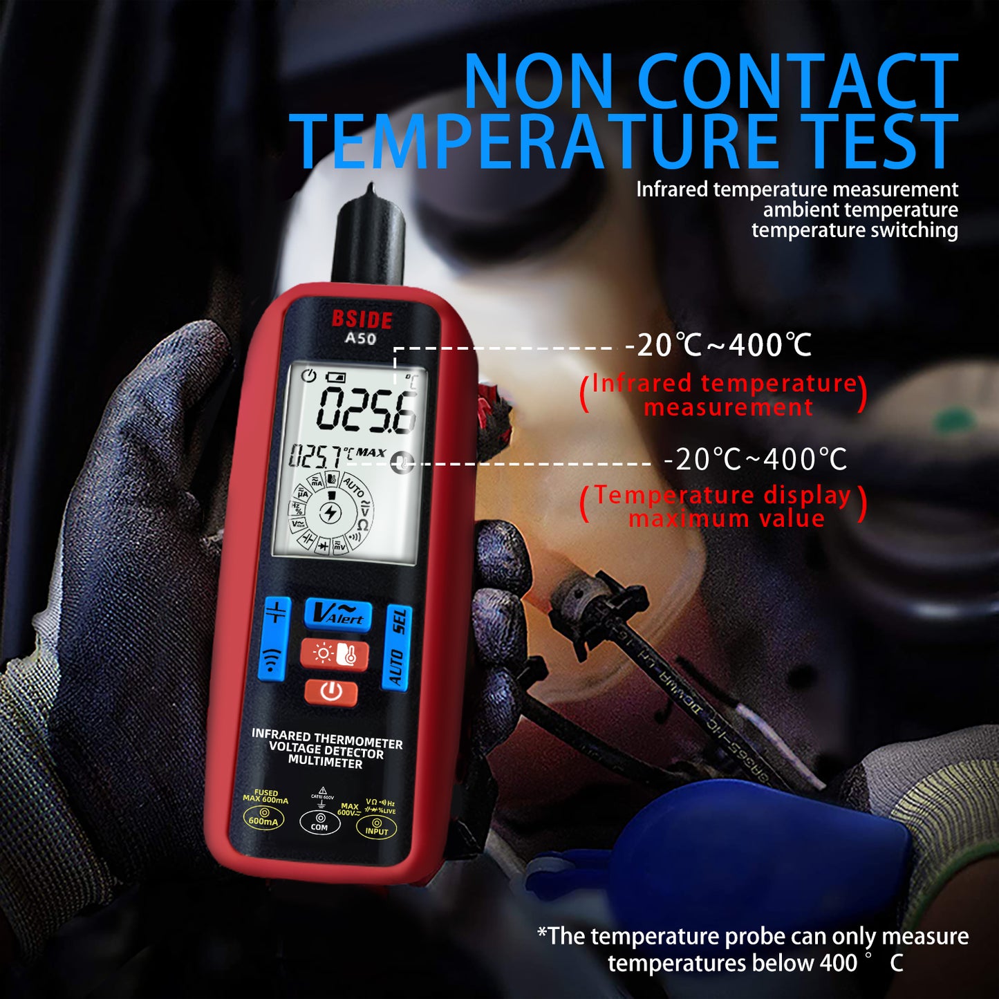 BSIDE Smart Digital Multimeter Professional Automatic VFC Infrared Temp Electrical Tester Tools
