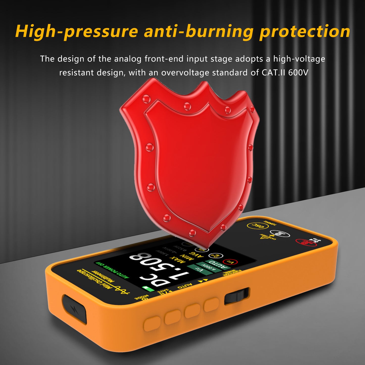 BSIDE OS1 Oscilloscope Digital Multimeter 10MHz Bandwidth 2in1 Meter Auto Waveform Measurement 2.8"TFT 6000 Counts USB-C 1200mAh