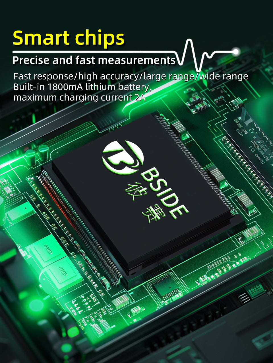 BSIDE O2 Dual Channels Handheld Oscilloscope 50MHz Bandwidth Touch LCD Scope Tester DDS Rechargeable Battery for Automotive Lab Electronic Repair