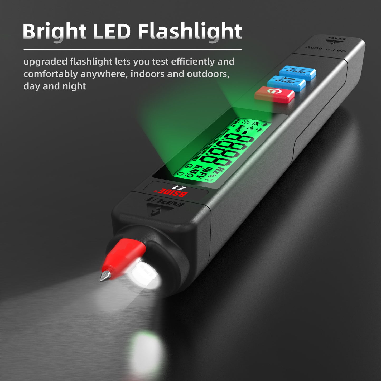 BSIDE Digital Multimeter Pen Type Smart multitester Auto Range DC AC Voltage Capacitance Ohm NCV Hz Diode Live wire Tester Meter