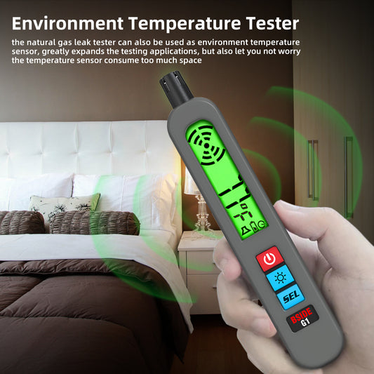 BSIDE G1 Gas Leak Detector Sound Screen Alarm with LCD Display Gas Detector Combustible Flammable Natural Methane Gas Detector