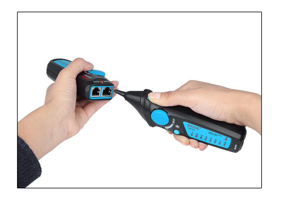BSIDE Network Cable Tracker FWT81 RJ11/RJ45/Cat5/Cat6 Telephone Wire Tracer Toner Ethernet LAN Tester Detector Line Finder