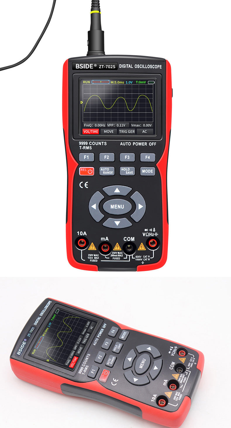 BSIDE ZT702S Handheld Oscilloscope Multimeter Professional Digital Multiteter Electrician Current Capacitance Resistance Tester