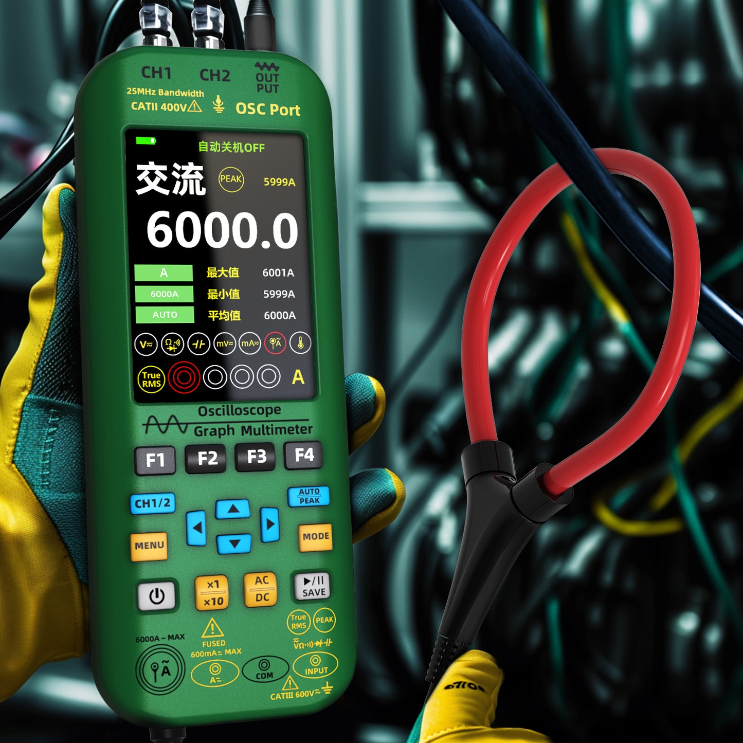 BSIDE TP01 Flexible Coil Current Clamp AC 6000A Adaptable Oscilloscope Multimeter