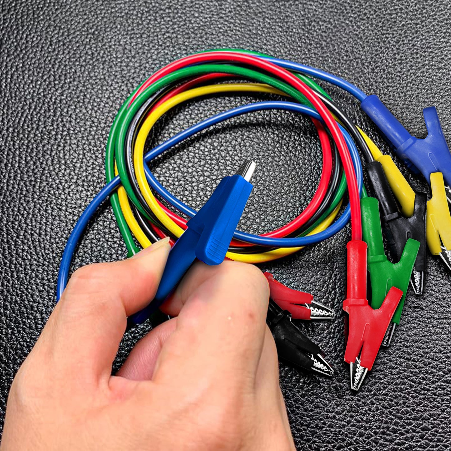 BSIDE Multimeter probe Alligator Clip Test Lead High Quality Insulated Crocodile Line Tester cable General purpose