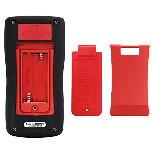 BSIDE EBTN LCD Multimeter 3-Line Display 9999 Counts Button Design True RMS Auto-Ranging Voltmeter Amp Volt Diode Temp Cap Tester with Alligator Clip