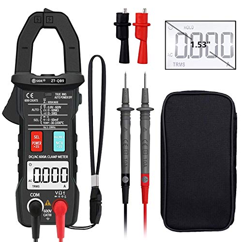 BSIDE ACM91 Digital Clamp Meter 1mA AC/DC Current True RMS Auto-Ranging 6000 Counts Meter Hz Temperature Capacitance Live Check V-Alert Low Impedance Voltage Tester