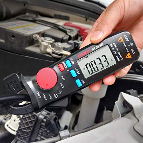 BSIDE ACM92 DC Current Clamp Meter 6000 Counts Digital Ammeter Amp Voltage Frequency Resistance Live Check V-Alert Tester
