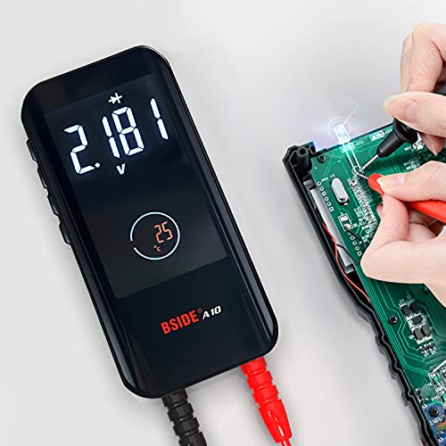 BSIDE Digital Multimeter Color LCD 3 Results Display 9999 Counts Auto-Ranging Voltmeter Capacitance Ohm Hz Diode Duty Cycle Live Check Voltage Tester