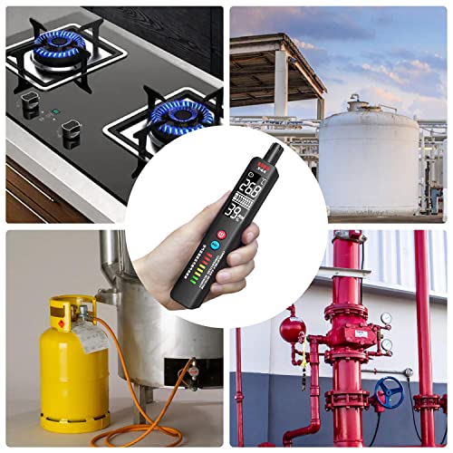BSIDE Temperature Humidity Meter EBTN LCD Triple-Line Display Thermometer Hygrometer Monitor, Integrated Gas Leak Detector, Portable Mositure Psychrometer with Analog Bar for Indoor and Outdoor