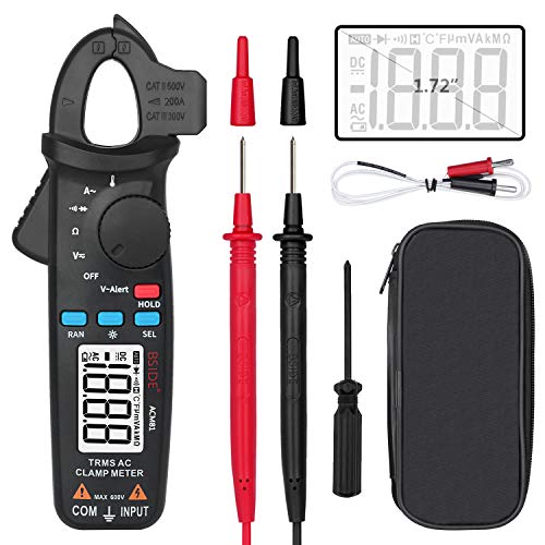 BSIDE ACM81 1mA Clamp Meter Pocket True RMS Auto-Ranging Multimeter AC Current Temperature V-Alert Continuity Ohm Diode Voltage Tester