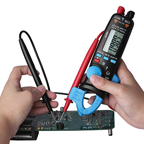 Bside ACM91 1mA Clamp Meter AC/DC Current TRMS Auto-Ranging 6000 Counts Capacitance Live Check V-Alert Tester with Pocket Clip