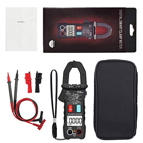 BSIDE Digital Clamp Meter 1mA AC/DC Current True RMS Auto-Ranging 6000 Counts Meter Hz Temperature Capacitance Live Check V-Alert Low Impedance Voltage Tester