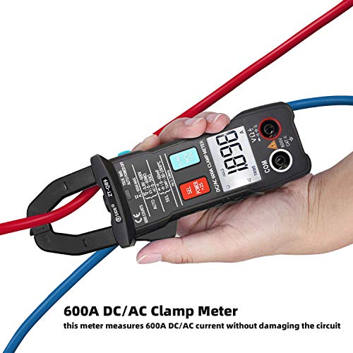 BSIDE Digital Clamp Meter 1mA AC/DC Current True RMS Auto-Ranging 6000 Counts Meter Hz Temperature Capacitance Live Check V-Alert Low Impedance Voltage Tester