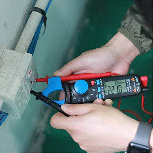 Bside ACM91 1mA Clamp Meter AC/DC Current TRMS Auto-Ranging 6000 Counts Capacitance Live Check V-Alert Tester with Pocket Clip