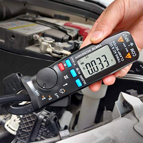 BSIDE ACM91 DC Current Clamp Meter True RMS 6000 Counts Auto-Ranging Ammeter Volt Amp Hz Ohm Temp Cap Tester