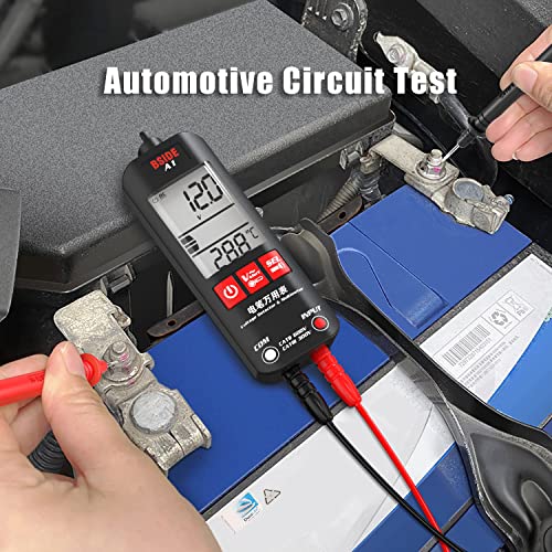 BSIDE A1 Digital Multimeter 3-Results Display Pocket Smart Auto Range Voltmeter Resistance Frequency Continuity V-Alert Live Wire Voltage Tester with Flashlight
