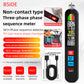BSIDE AVX1 2-in-1 Phase Tester & NCV Detector, Live Wire/Phase Sequence Check,High/Low Sensitivity | LCD Color Screen | Temp Display | USB Rechargeable 400mAh