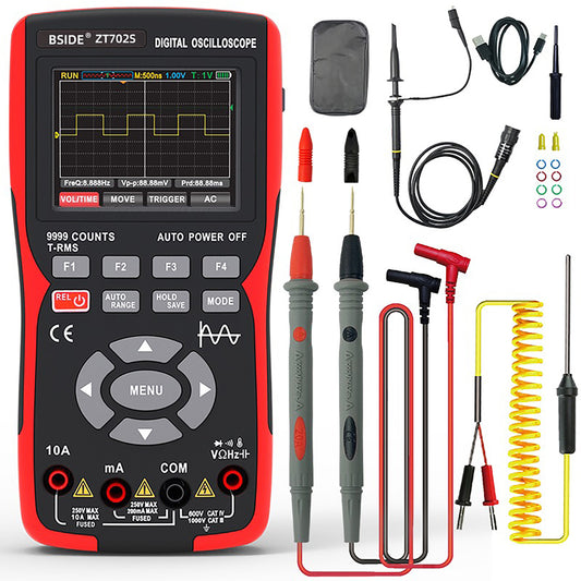 BSIDE ZT702S Handheld Oscilloscope Multimeter Professional Digital Multiteter Electrician Current Capacitance Resistance Tester