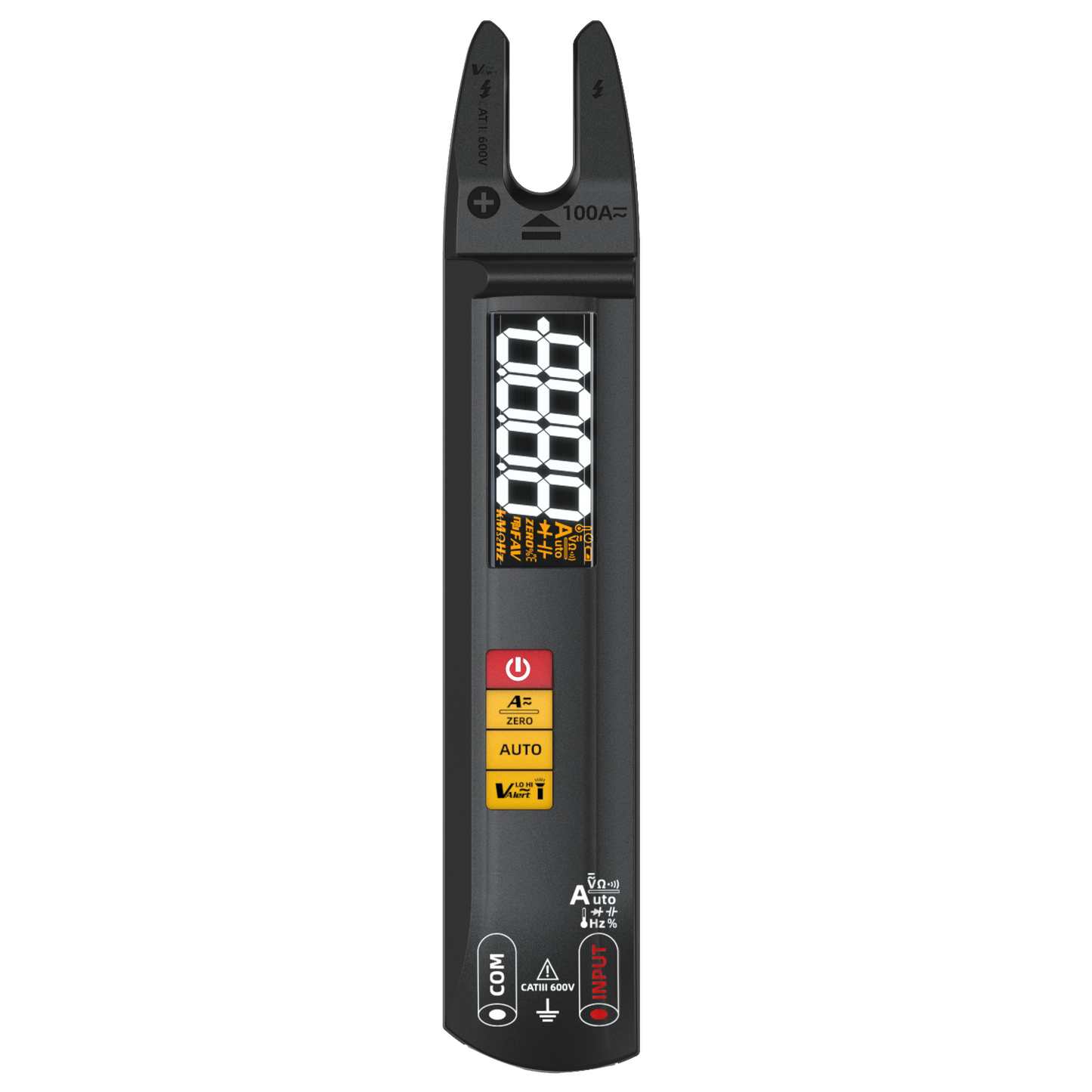 BSIDE U1 Open Jaw Digital Multimeter DC AC Current Clamp Meter 6000 Counts, Mini and Rechargeable, Measures Voltage Current Ohm Continuity Automatically, Capacitance Diode Duty Cycle Hz NCV Tester