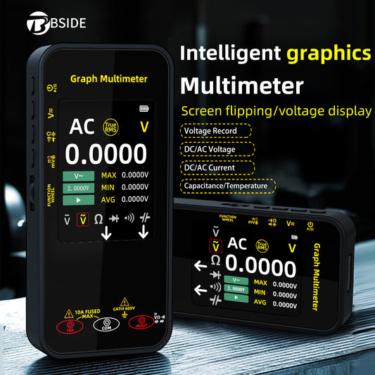 BSIDE S500 Graphing Multimeter  20000 Counts voltage Recorder 1000V/10A TFT Color Screen 1800mAh USB-C Charge Anti-Shock TPU Case