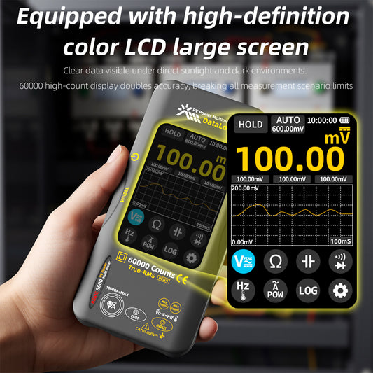 BSIDE S600 Professional Multimeter: 60,000-count power calculation, full-featured logging mode, 1500V AC 10000A, 3000mA recharge