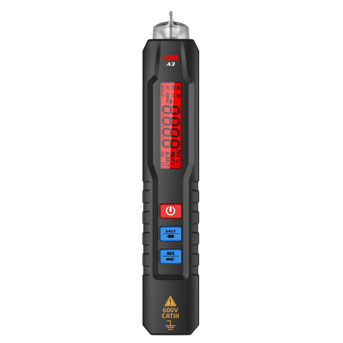 BSIDE A3 Mini Non-Contact Voltage Tester Digital AC/DC Voltage Detectors True RMS Smart Multimeter Capacitance Temp Ohm Diode Hz