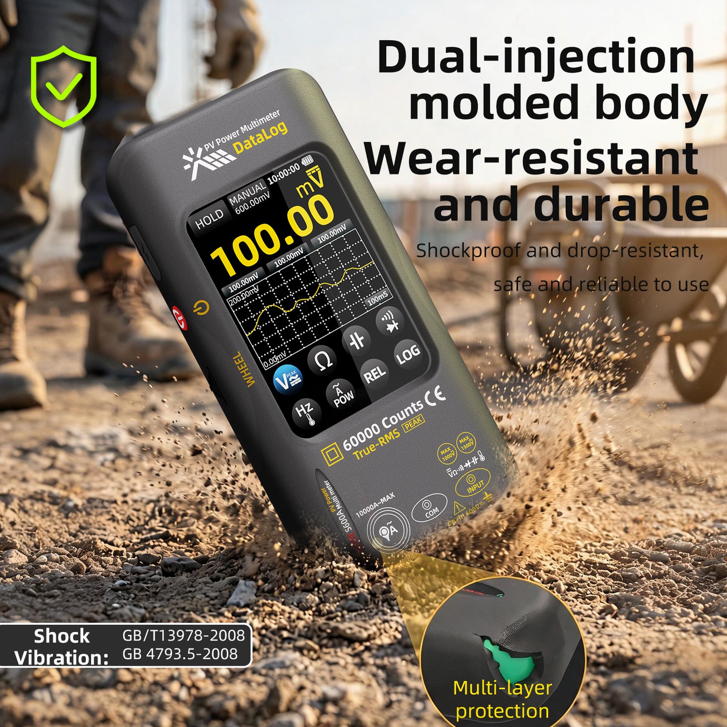 BSIDE S600 Professional Multimeter: 60,000-count power calculation, full-featured logging mode, 1500V AC 10000A, 3000mA recharge