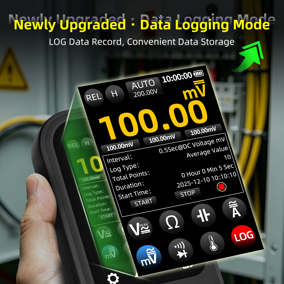 BSIDE S700 Graphing Multimeter, 20000 Counts Digital Multimeter with 3.5" TFT Capacitive Touchscreen, True RMS, Data Logging, 1000V DC/750V AC, 10A AC/DC, USB-C