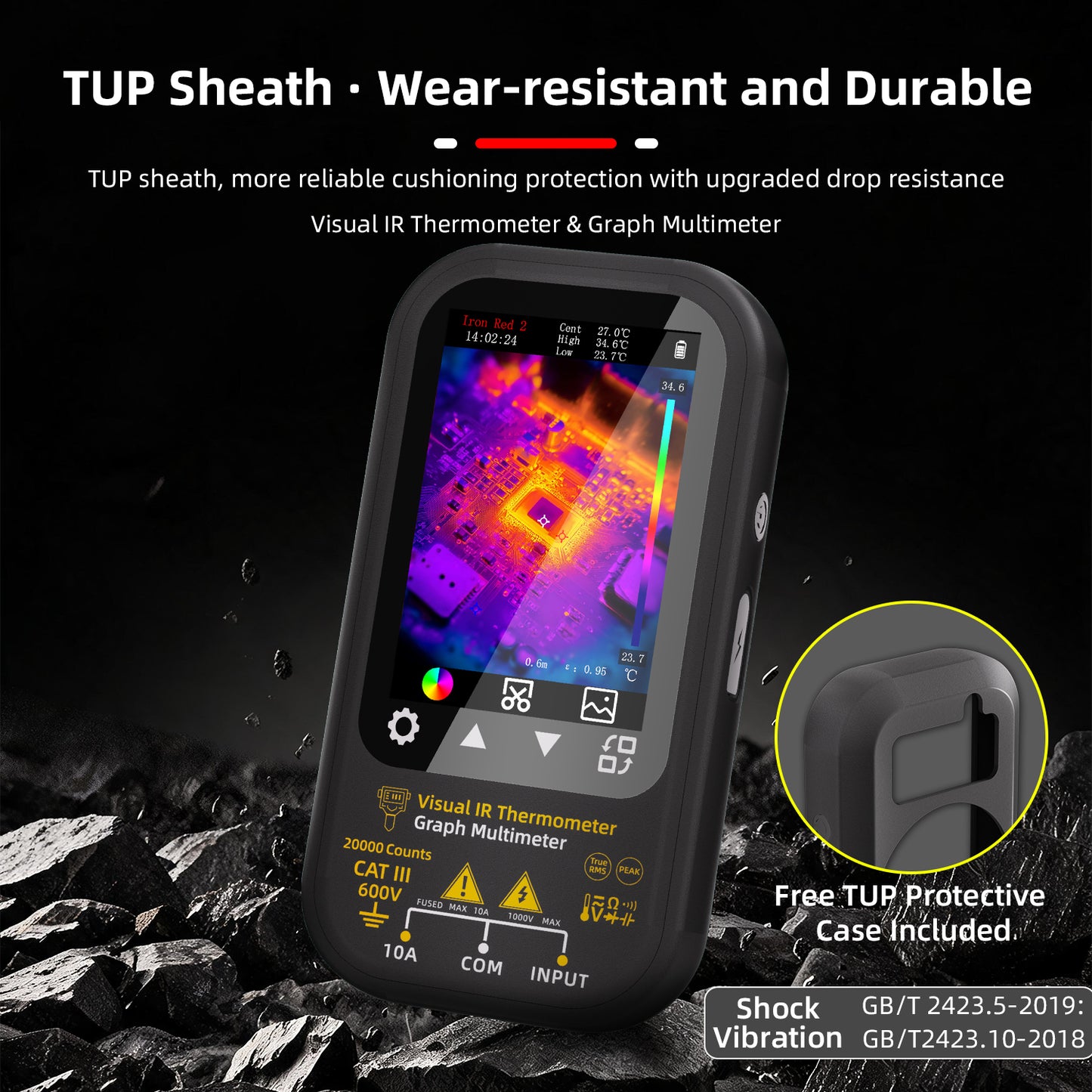 BSIDE SH6 Thermal Imager Digital Multimeter with Macro Lens and Stand for Electronic and Electrical Engineers and Mobile Phone Repair