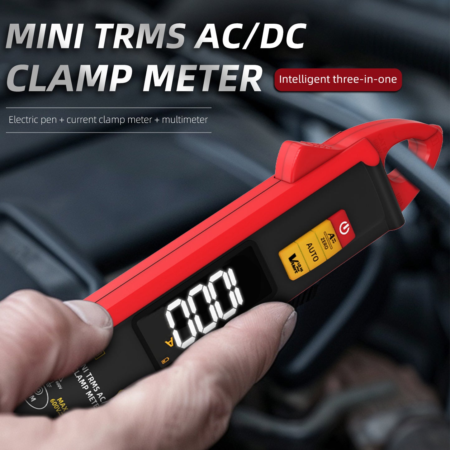 BSIDE UX1 Mini Clamp Meter AC&DC 0.1mA-100A Current tester High-Precision Digital Multimeter with NCV, CAT III 600V for electrician