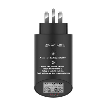 BSIDE ASTS Circuit Analyzer, Professional Wiring Status Tester, Line Voltage Distribution Checker, Large LCD Circuit Fault Locator GFCI Leakage Socket Tester
