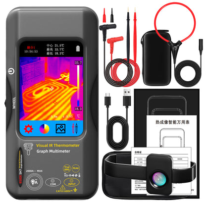 BSIDE SH7 Thermal imager Multimeter 2-in-1 tester with Touch Screen 20000 Counts & 320x320 IR Imaging Modes with Macro Lens for PCB Repair Electrical HVAC Industrial
