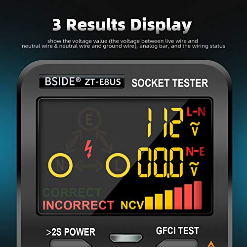 BSIDE Voltage Tester Pen Auto/Manual Mode Adjustable Sensitivity Dual Range Non-contact AC Voltage Detector EBTN Screen Outlet Tester