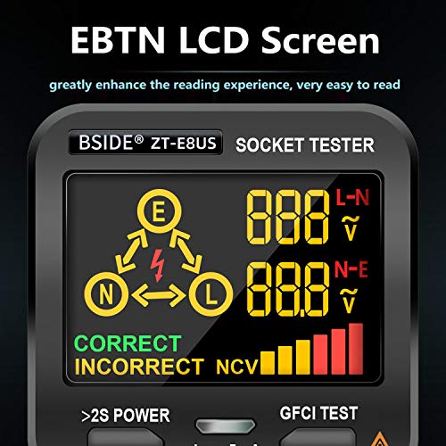 BSIDE Voltage Tester Pen Auto/Manual Mode Adjustable Sensitivity Dual Range Non-contact AC Voltage Detector EBTN Screen Outlet Tester